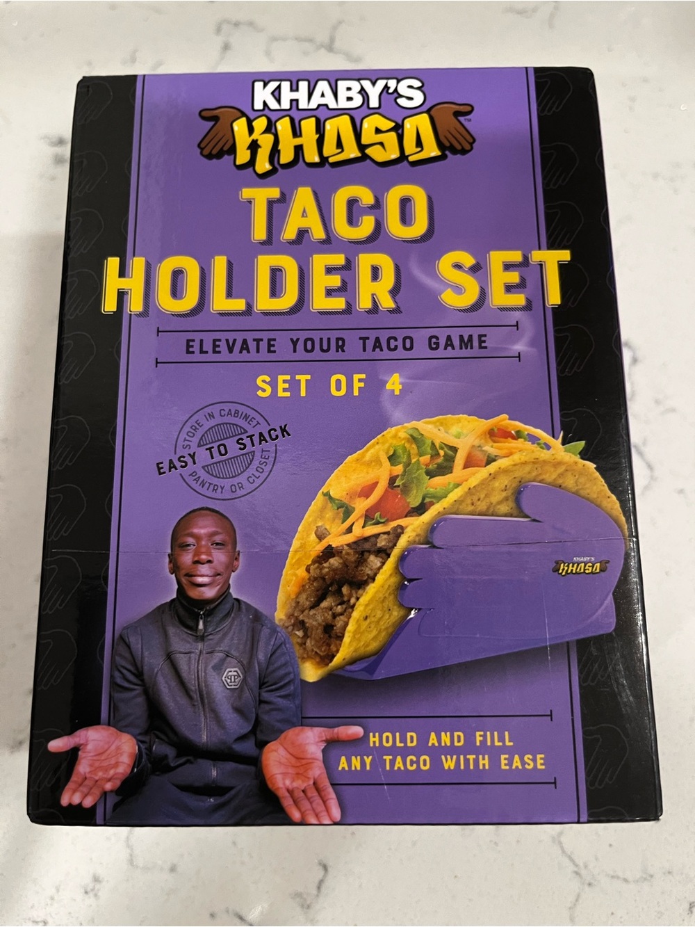 Khaby’s khasa Purple Taco Holder Set - Set of 4